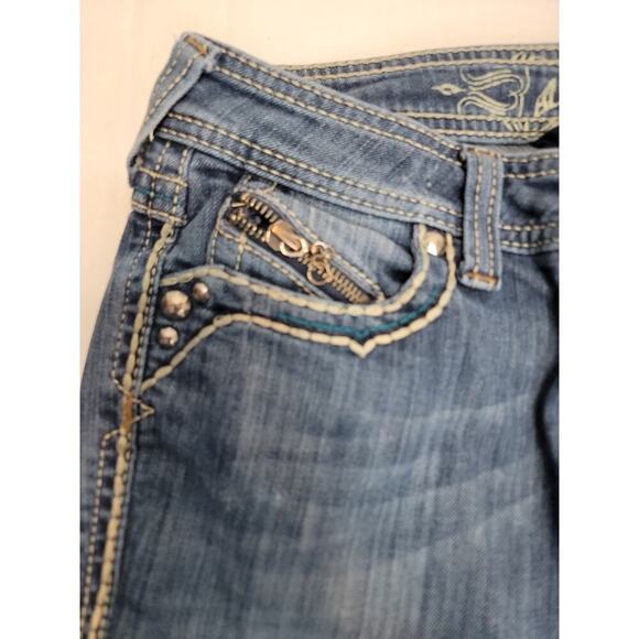 ARIAT Ruby Jeans Womens 28R Blue Bootcut USA Flap Pockets Western Denim - Picture 4 of 10